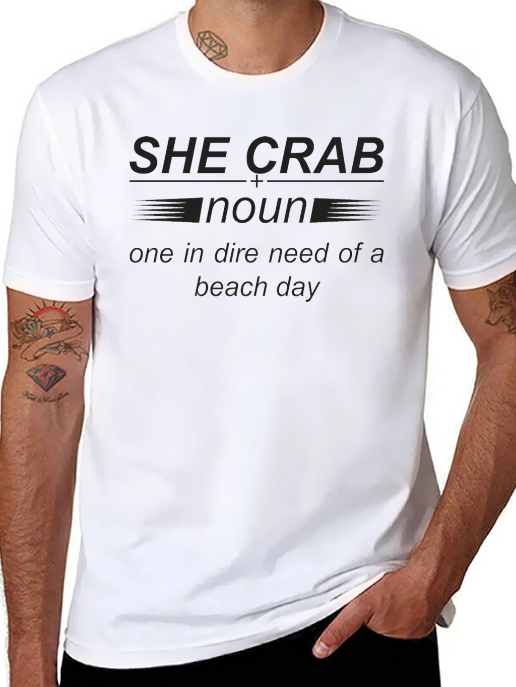 She Crab Noun Beach Day T-Shirt