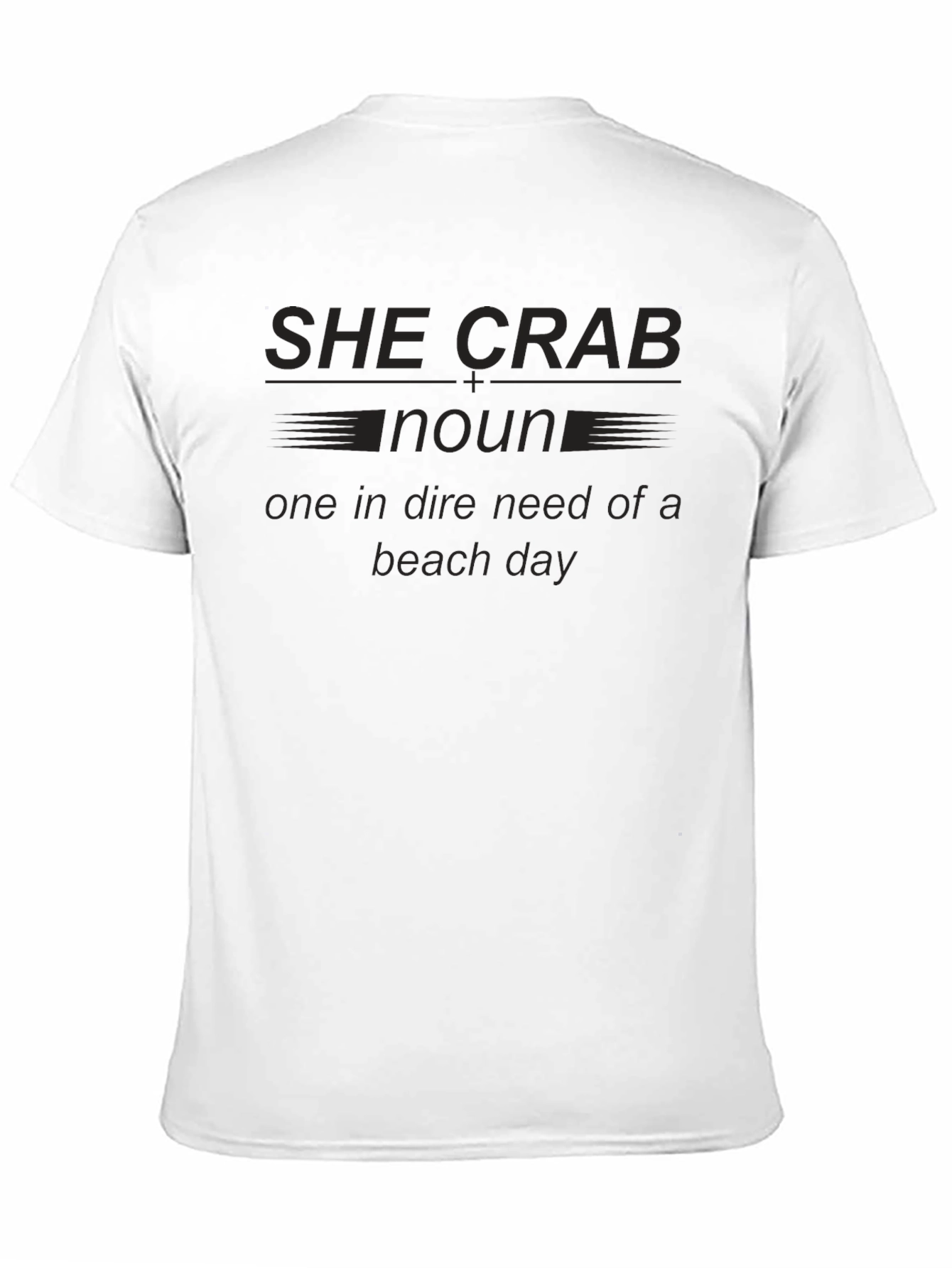 She Crab Noun Beach Day T-Shirt