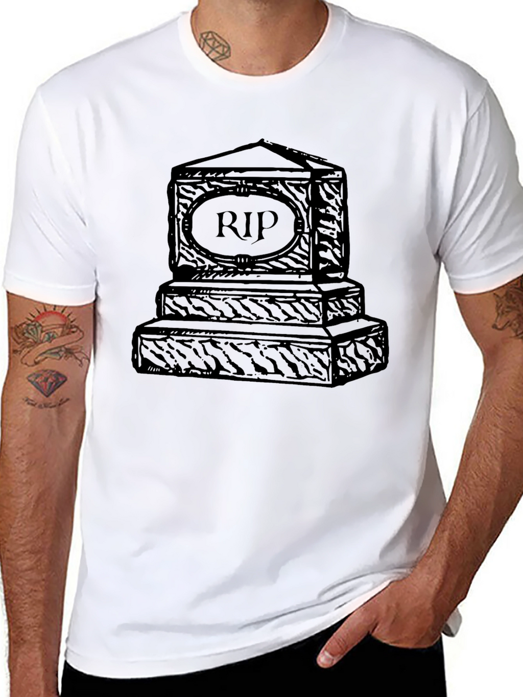 RIP Tombstone Graphic T-Shirt - Dark Humor Tee