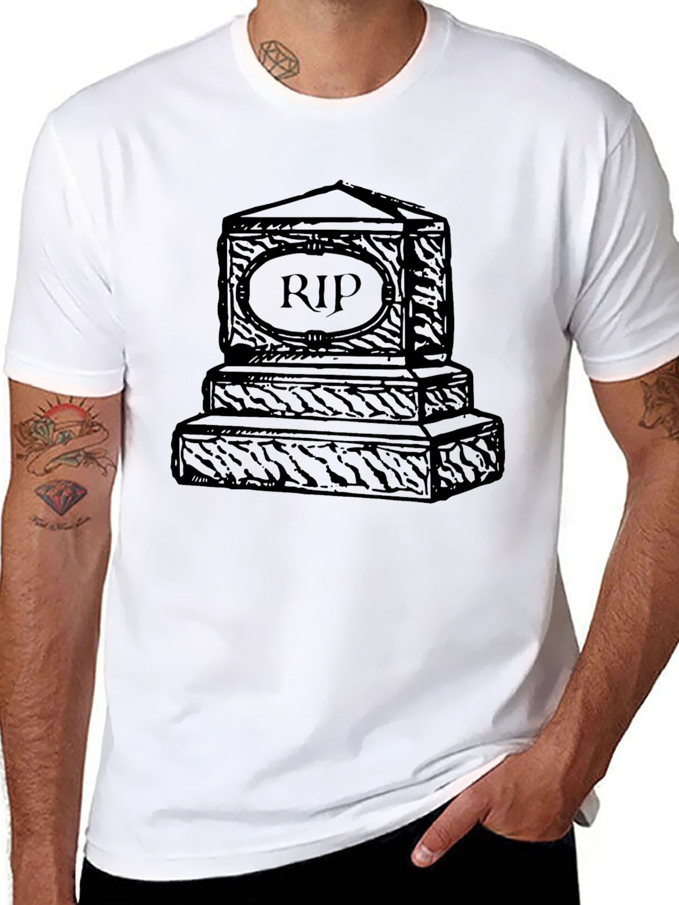 RIP Tombstone Graphic T-Shirt - Dark Humor Tee