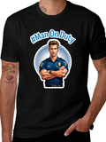Man On Duty Graphic Black T-Shirt