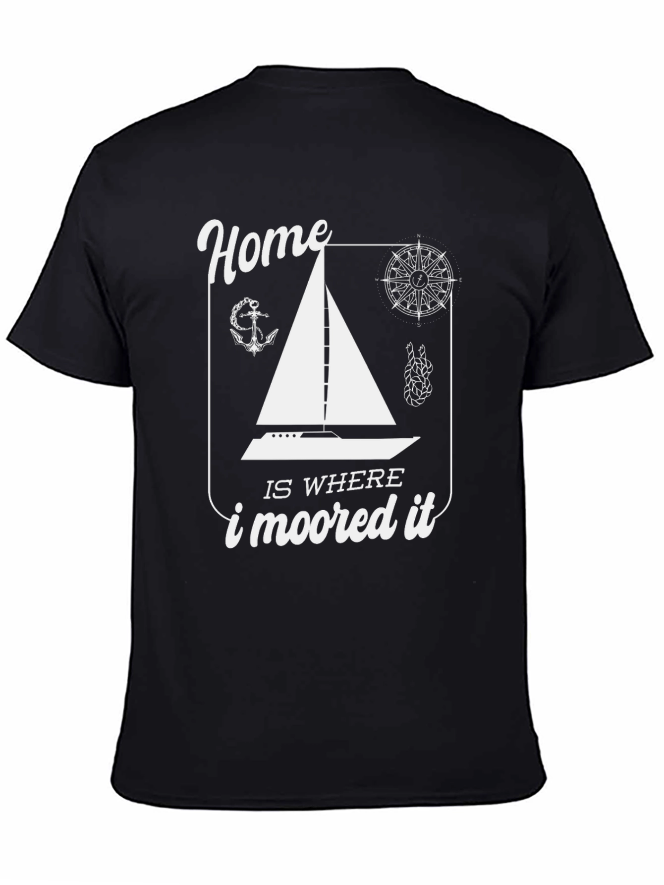 Nautical Home is Where I Moored It Graphic Tee