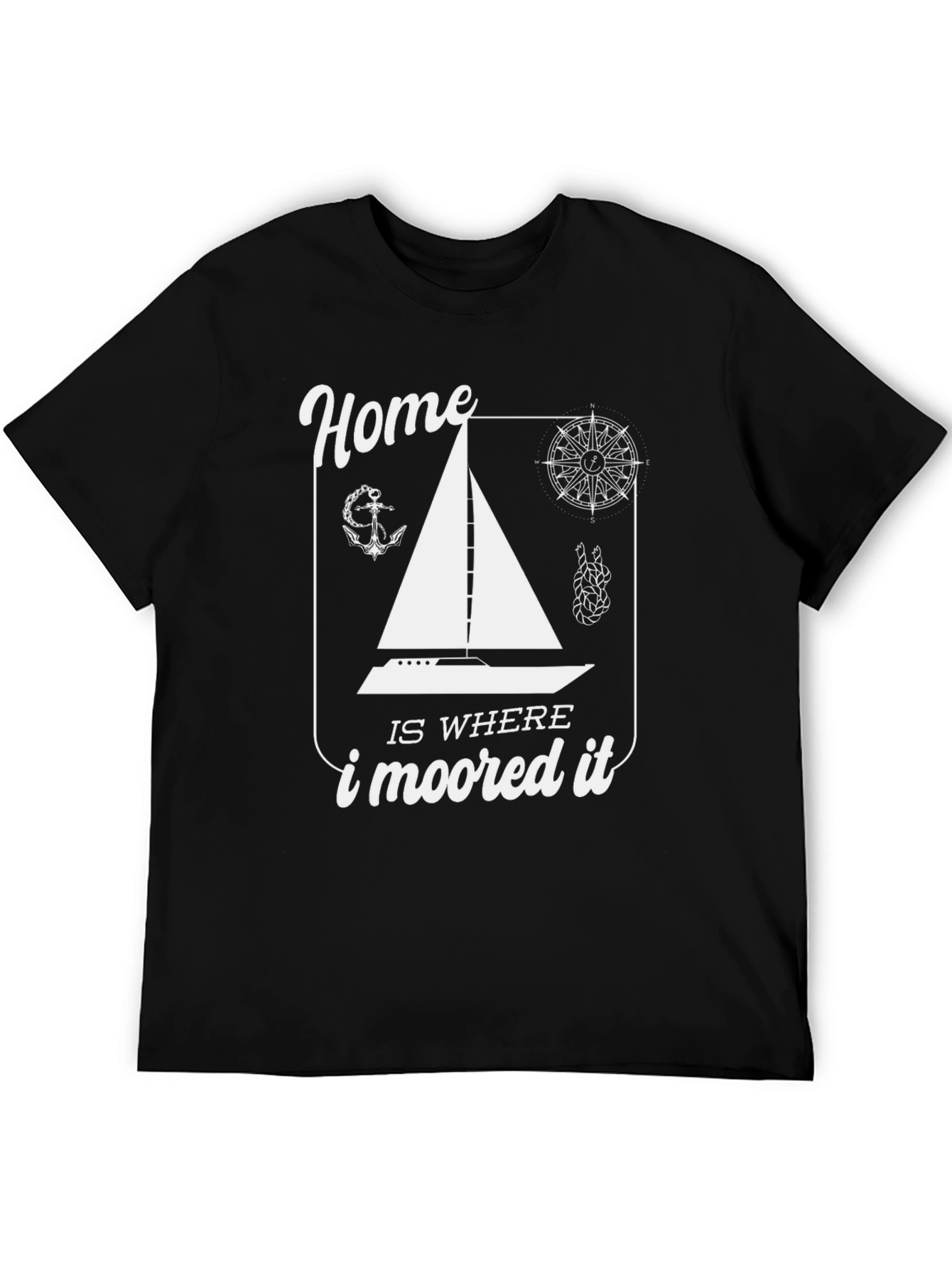 Nautical Home is Where I Moored It Graphic Tee