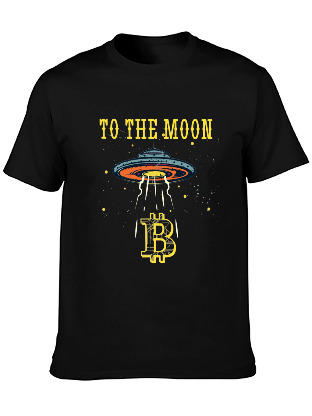 Bitcoin to the Moon T-Shirt Crypto Alien UFO