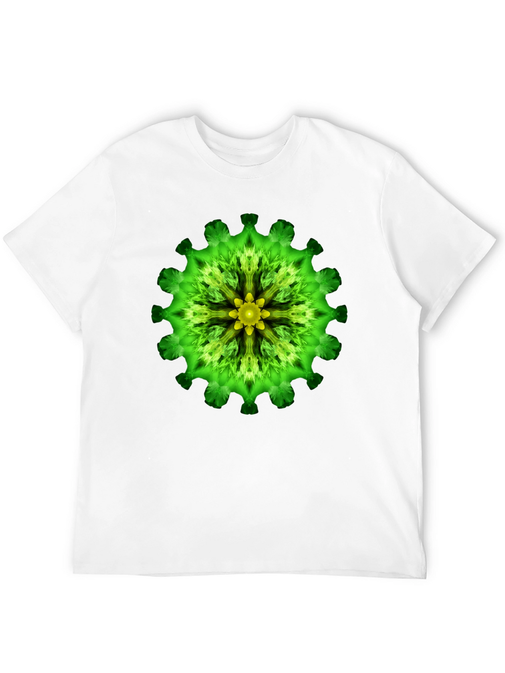 Green Floral Mandala Graphic T-Shirt