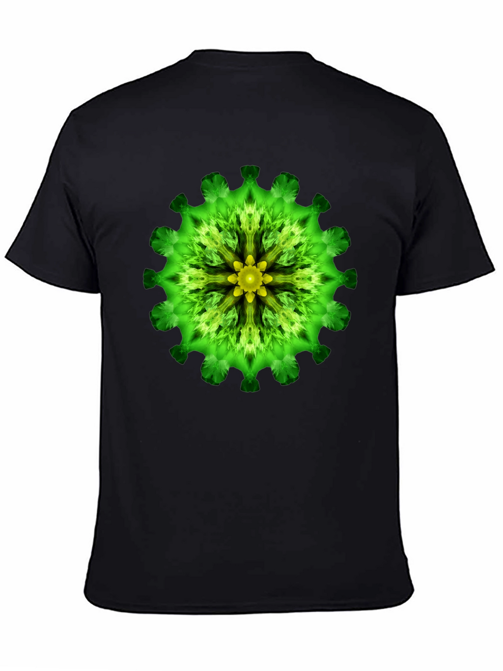 Green Floral Mandala Graphic T-Shirt