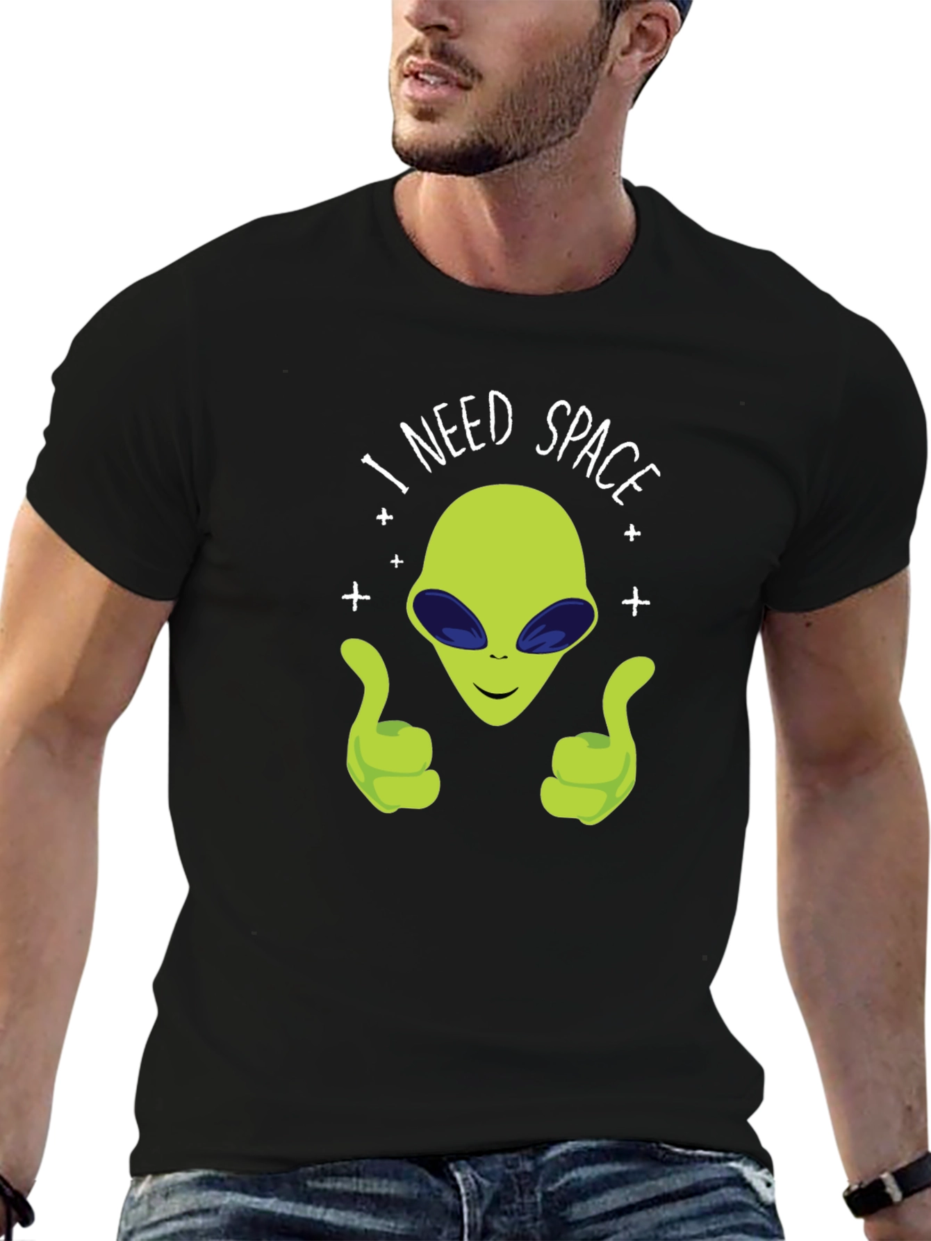 I Need Space Alien Graphic T-Shirt