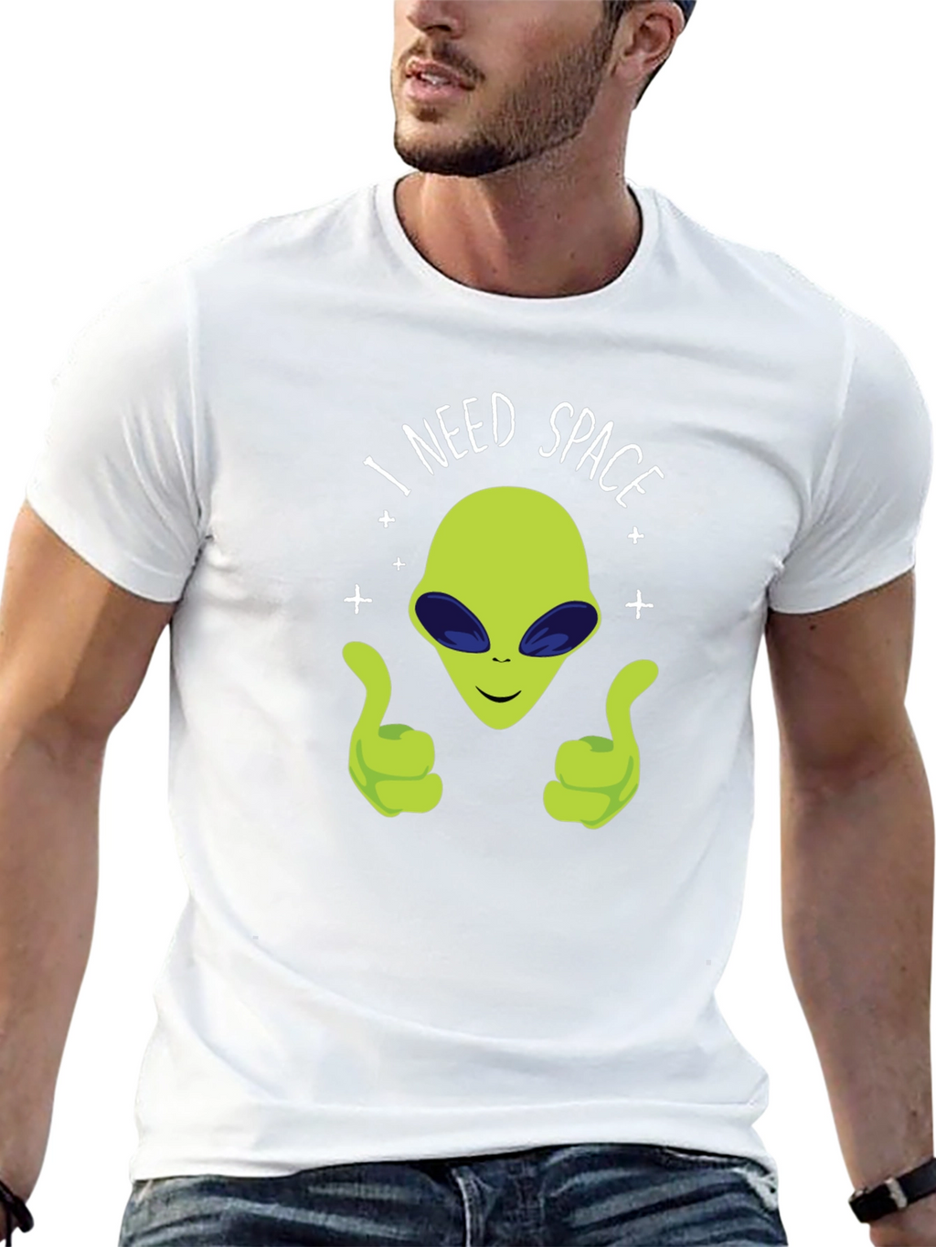 I Need Space Alien Graphic T-Shirt