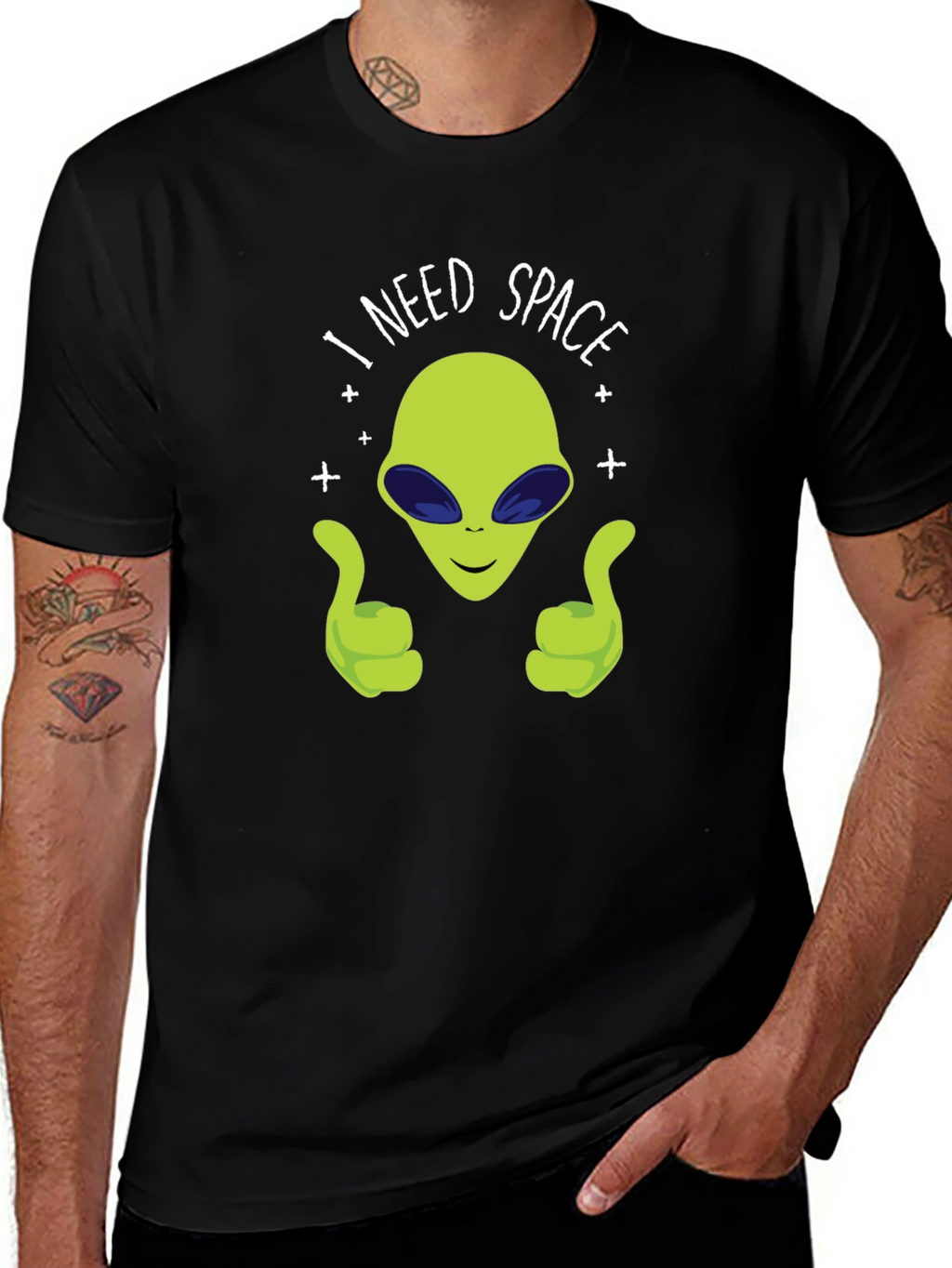 I Need Space Alien Graphic T-Shirt