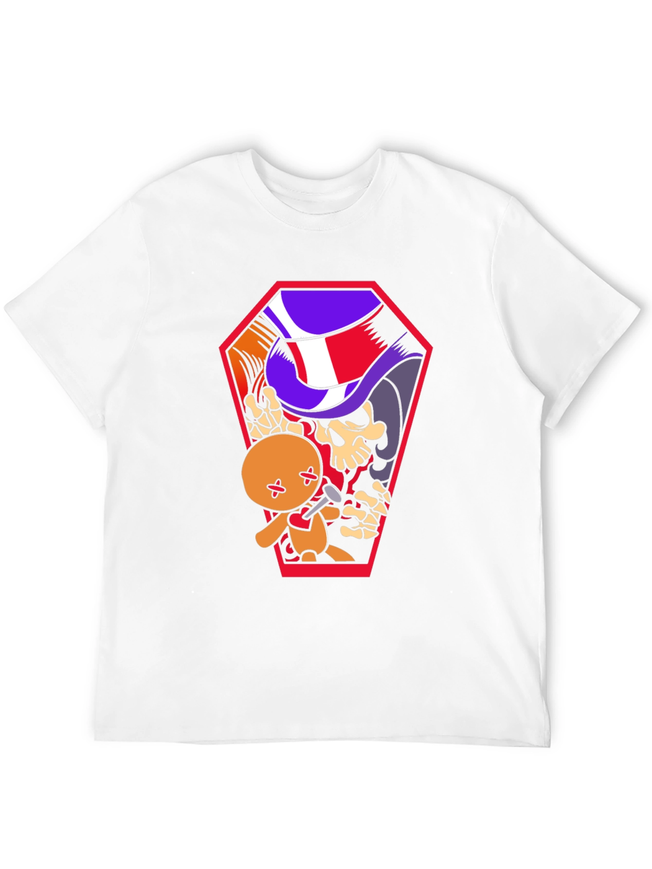 Voodoo Doll Coffin Graphic Tee