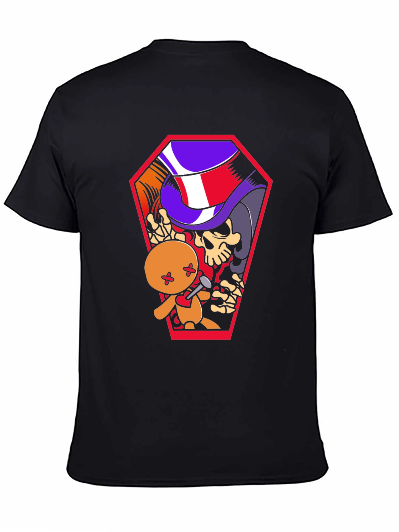 Voodoo Doll Coffin Graphic Tee