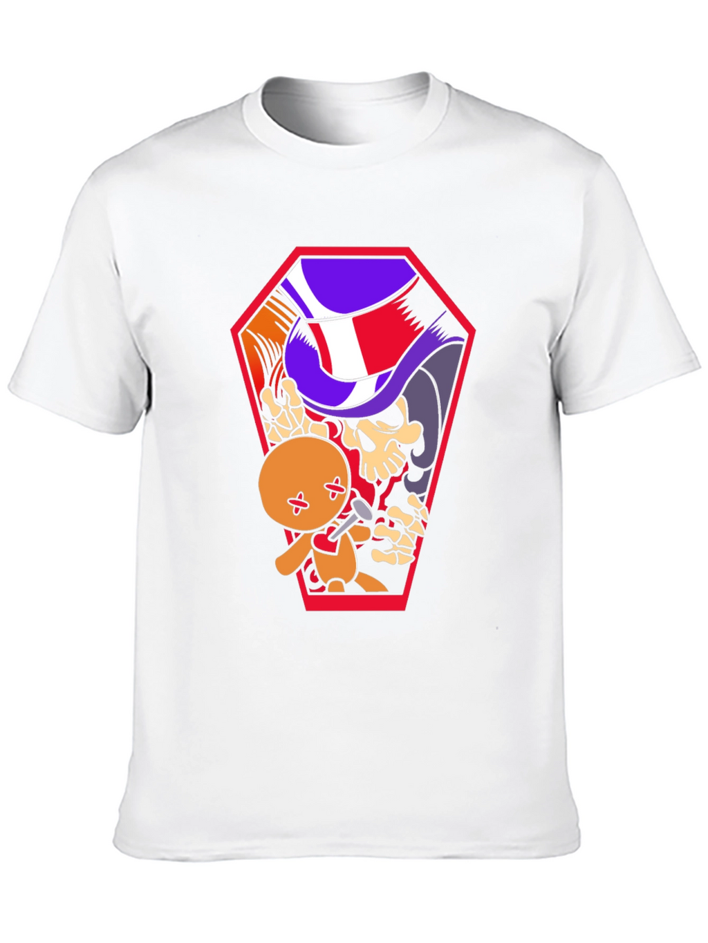 Voodoo Doll Coffin Graphic Tee