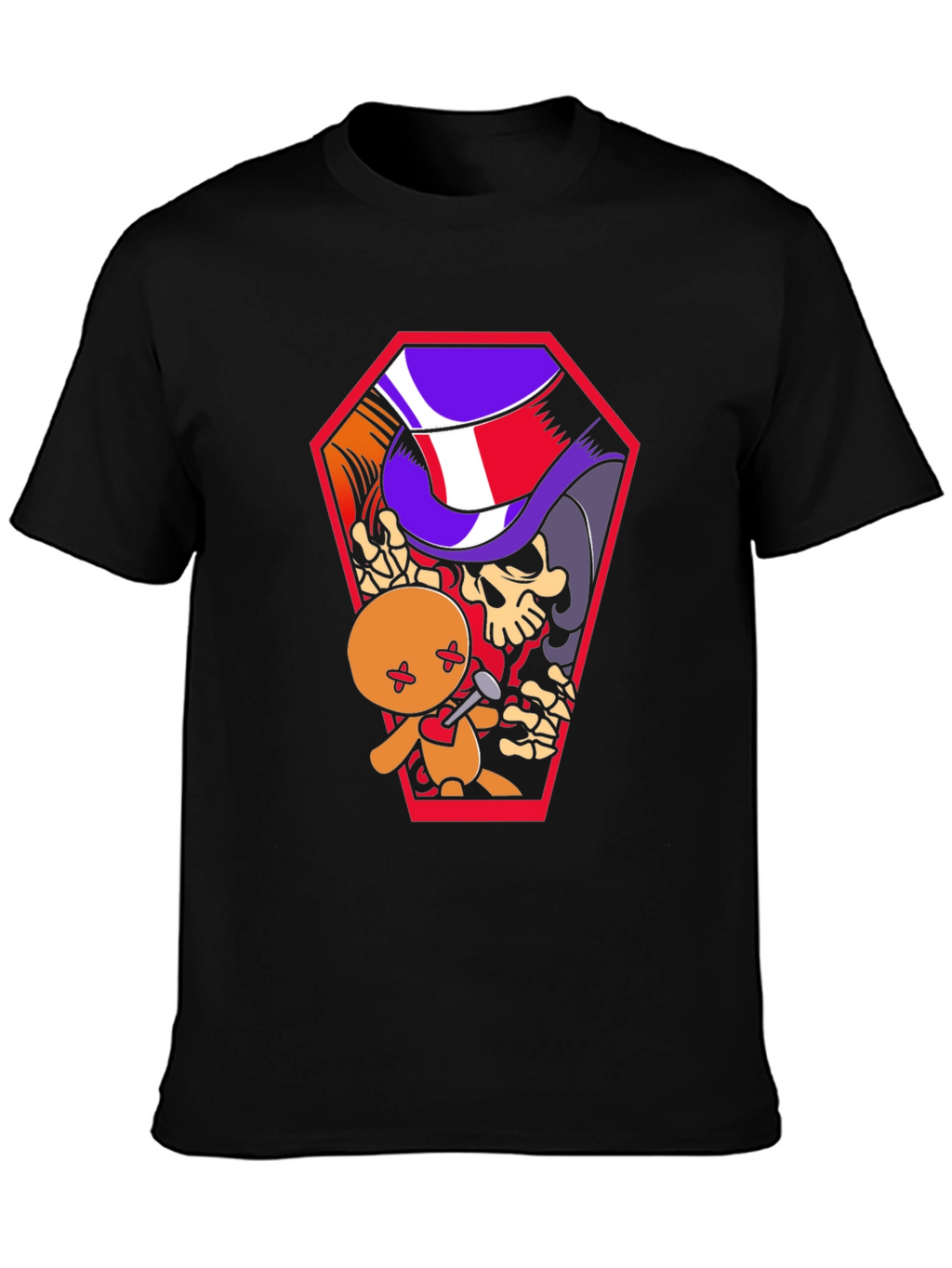 Voodoo Doll Coffin Graphic Tee