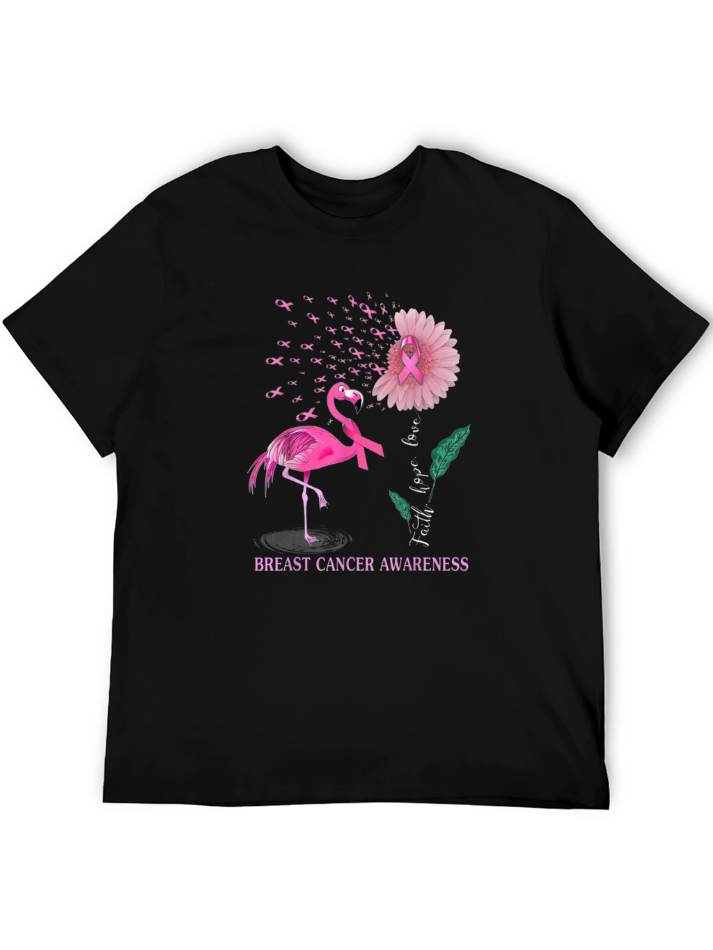 Breast Cancer Awareness Flamingo T-Shirt