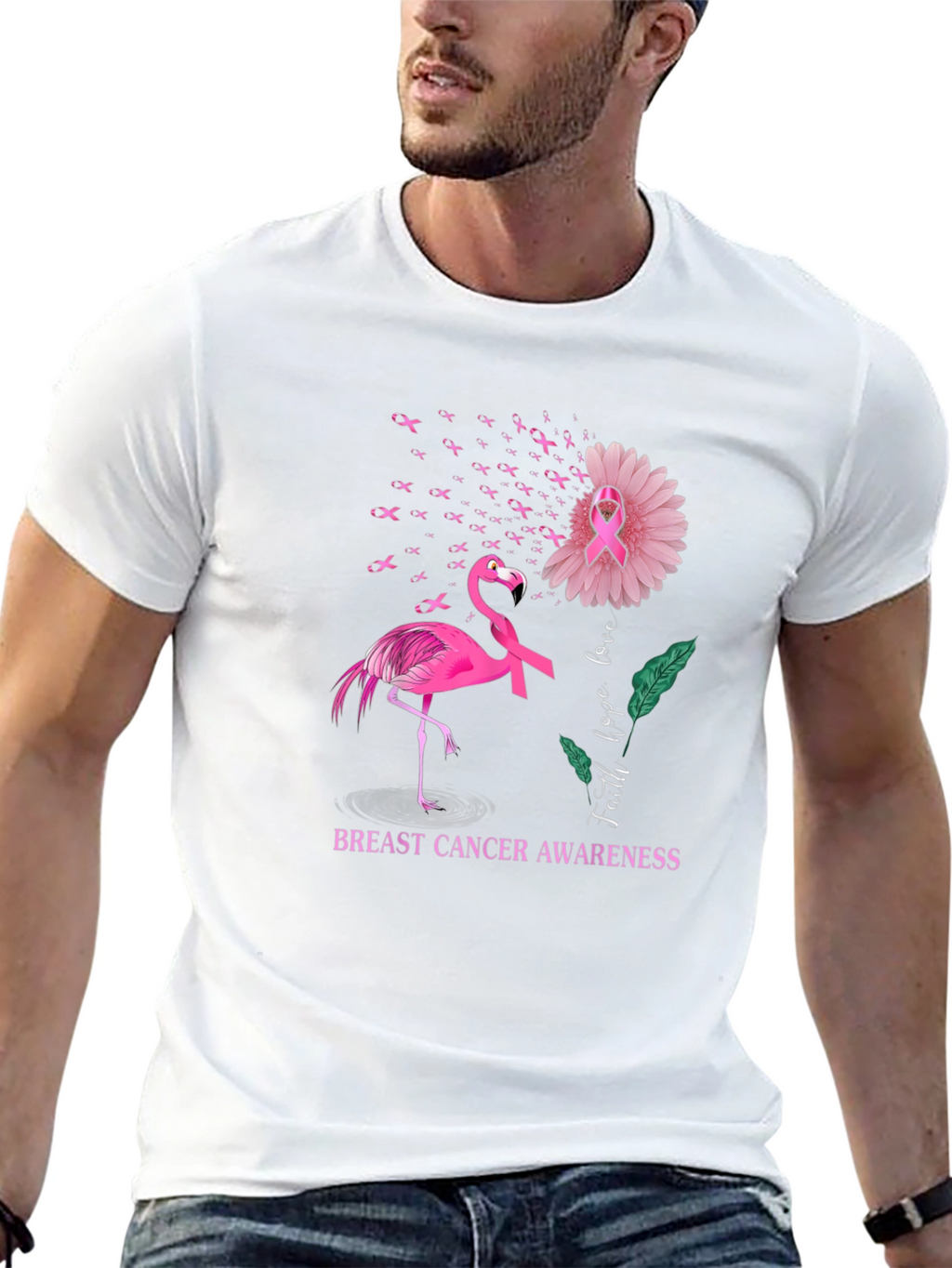 Breast Cancer Awareness Flamingo T-Shirt