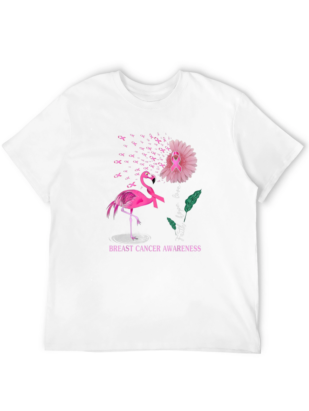 Breast Cancer Awareness Flamingo T-Shirt
