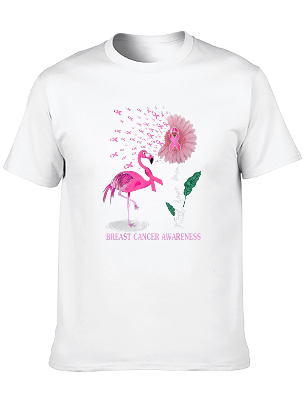 Breast Cancer Awareness Flamingo T-Shirt
