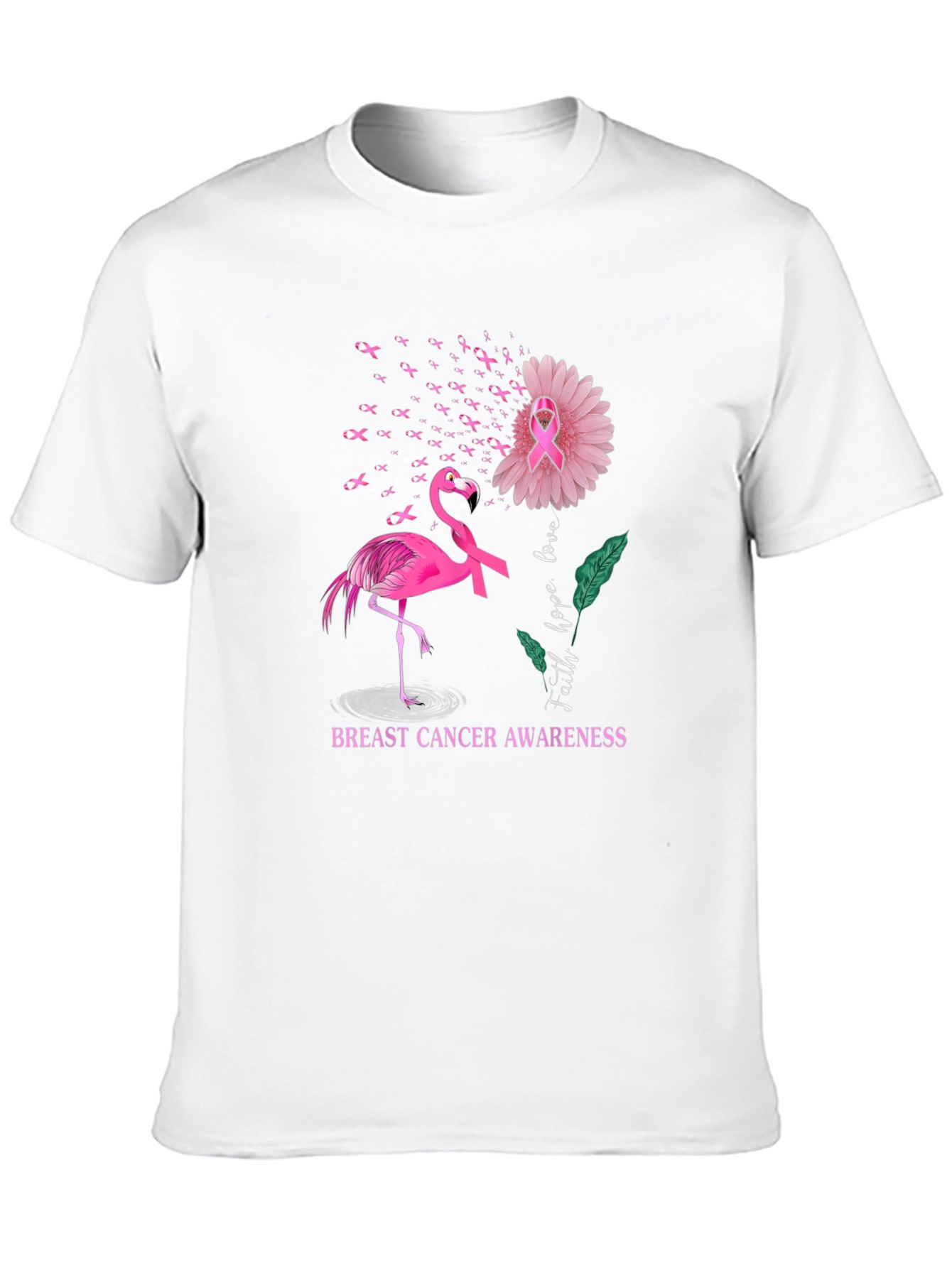 Breast Cancer Awareness Flamingo T-Shirt