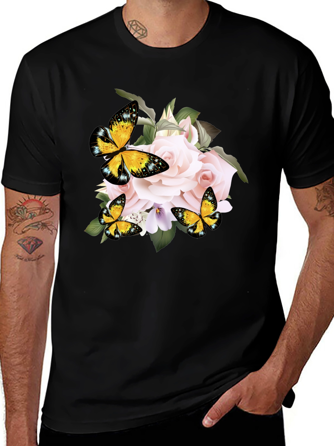 Floral Butterfly Graphic Tee
