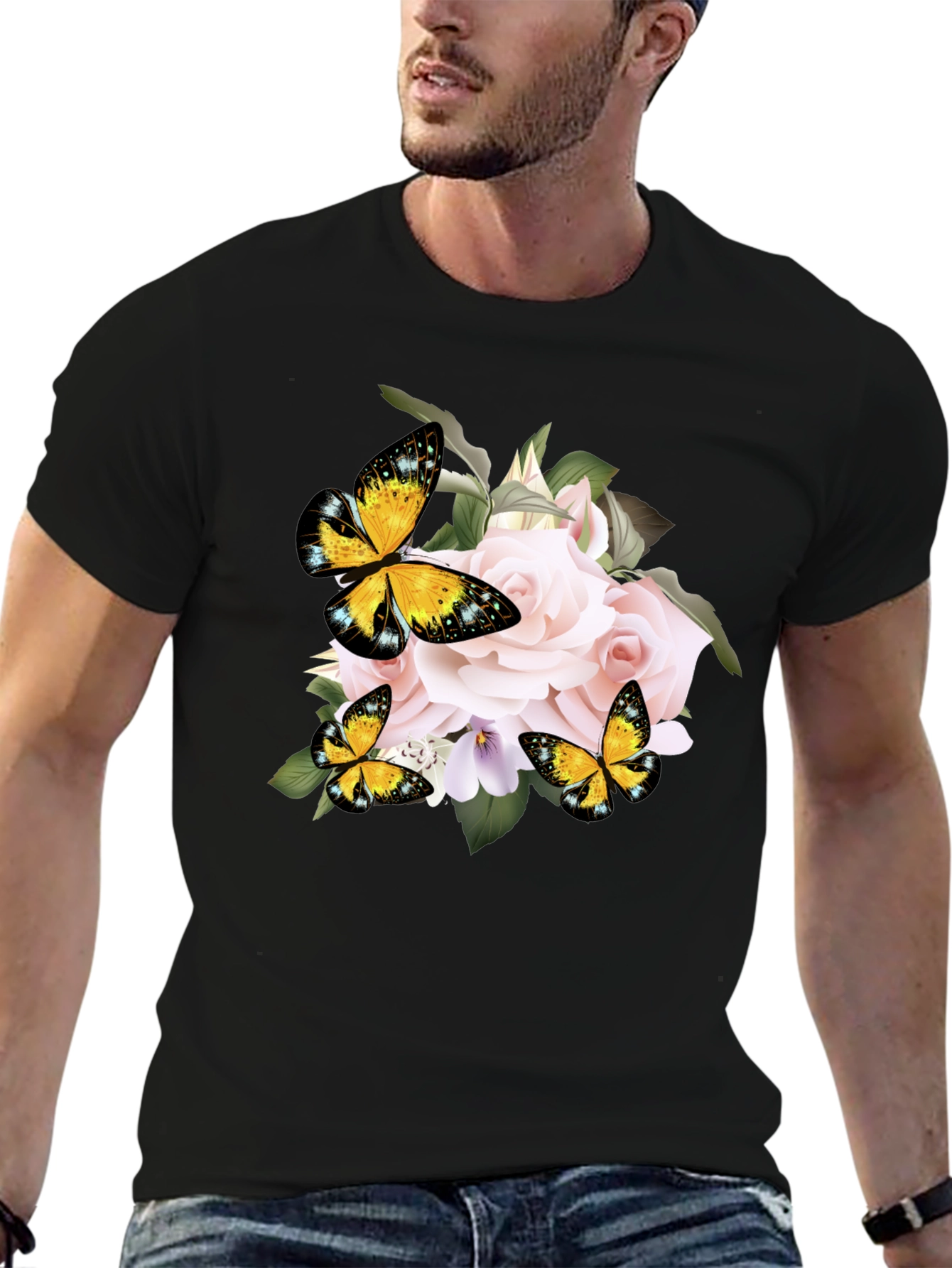 Floral Butterfly Graphic Tee