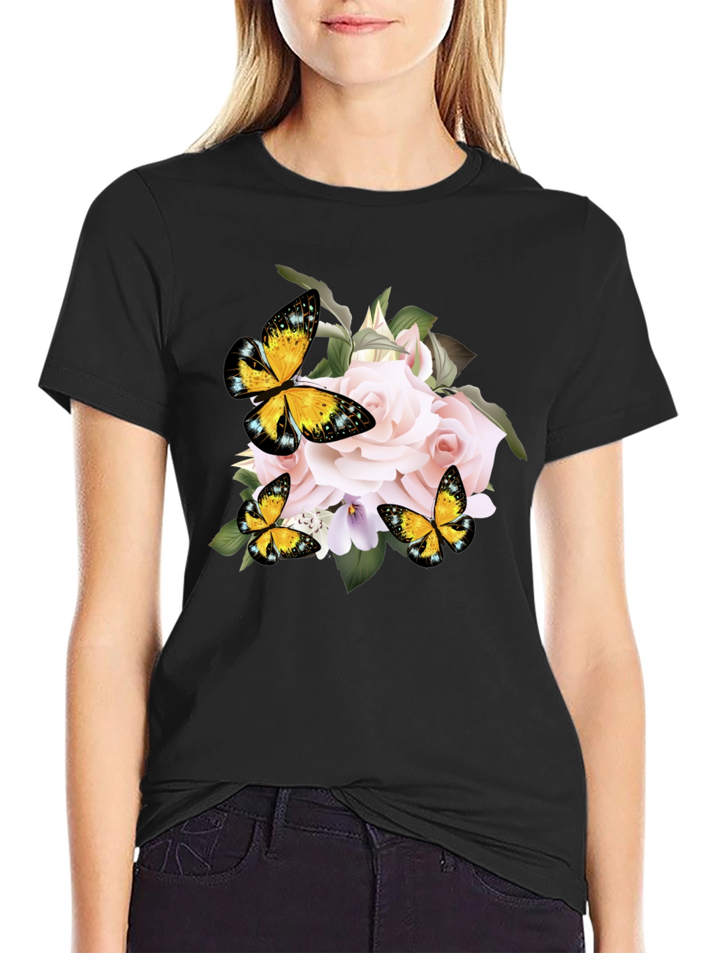 Floral Butterfly Graphic Tee