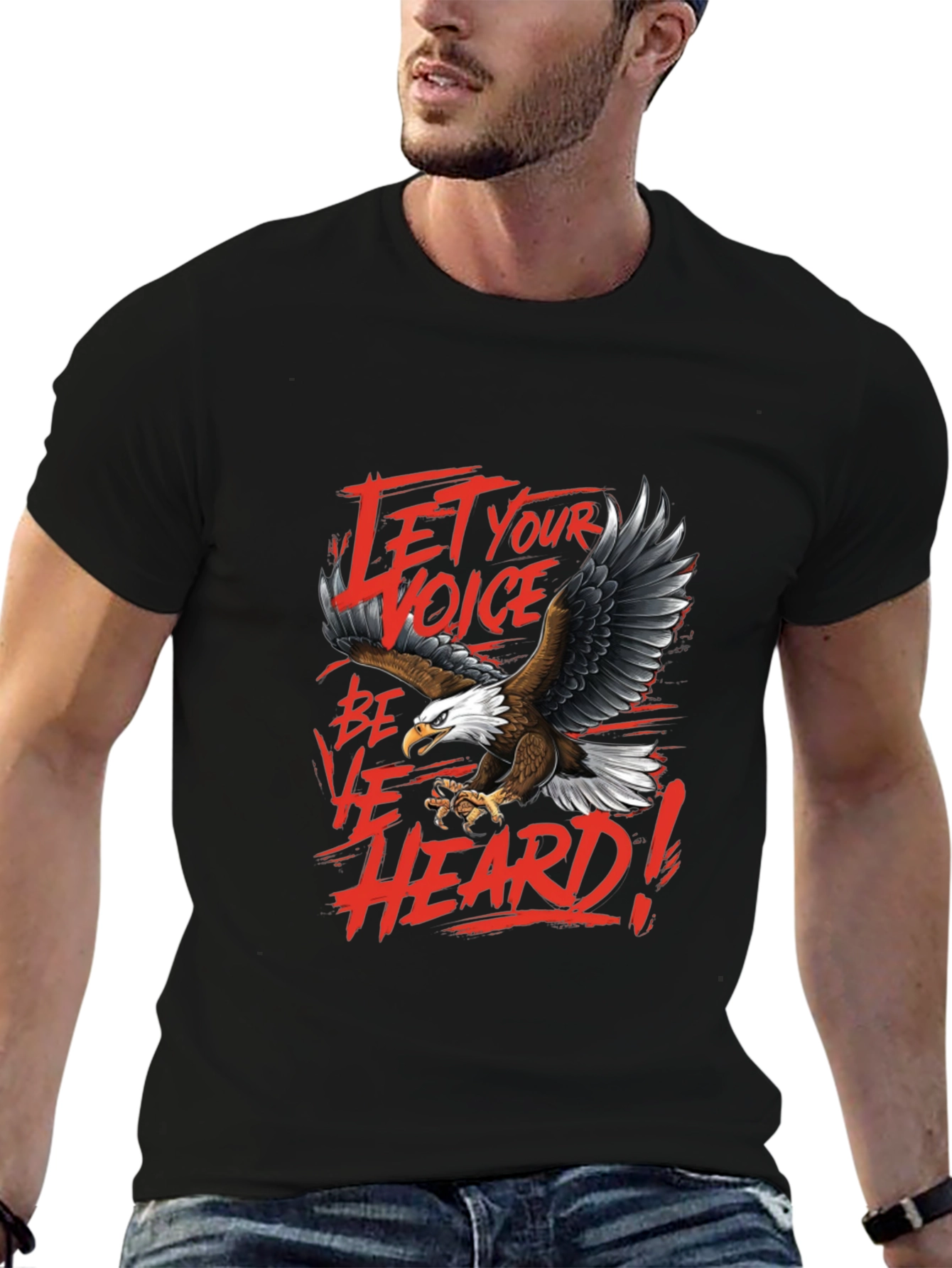 Let Your Voice Be Heard Eagle Graphic Tee