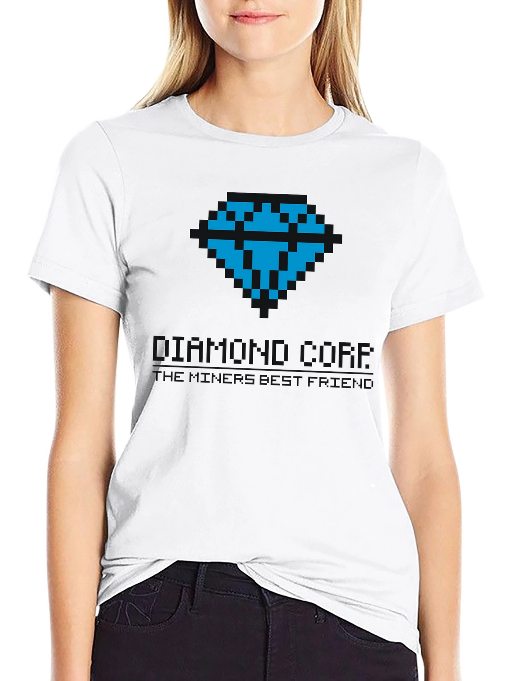 Pixel Art Diamond Tee - Classic Gamer Style
