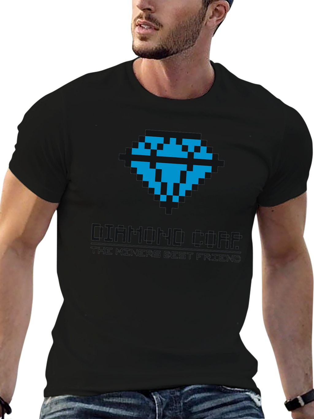 Pixel Art Diamond Tee - Classic Gamer Style