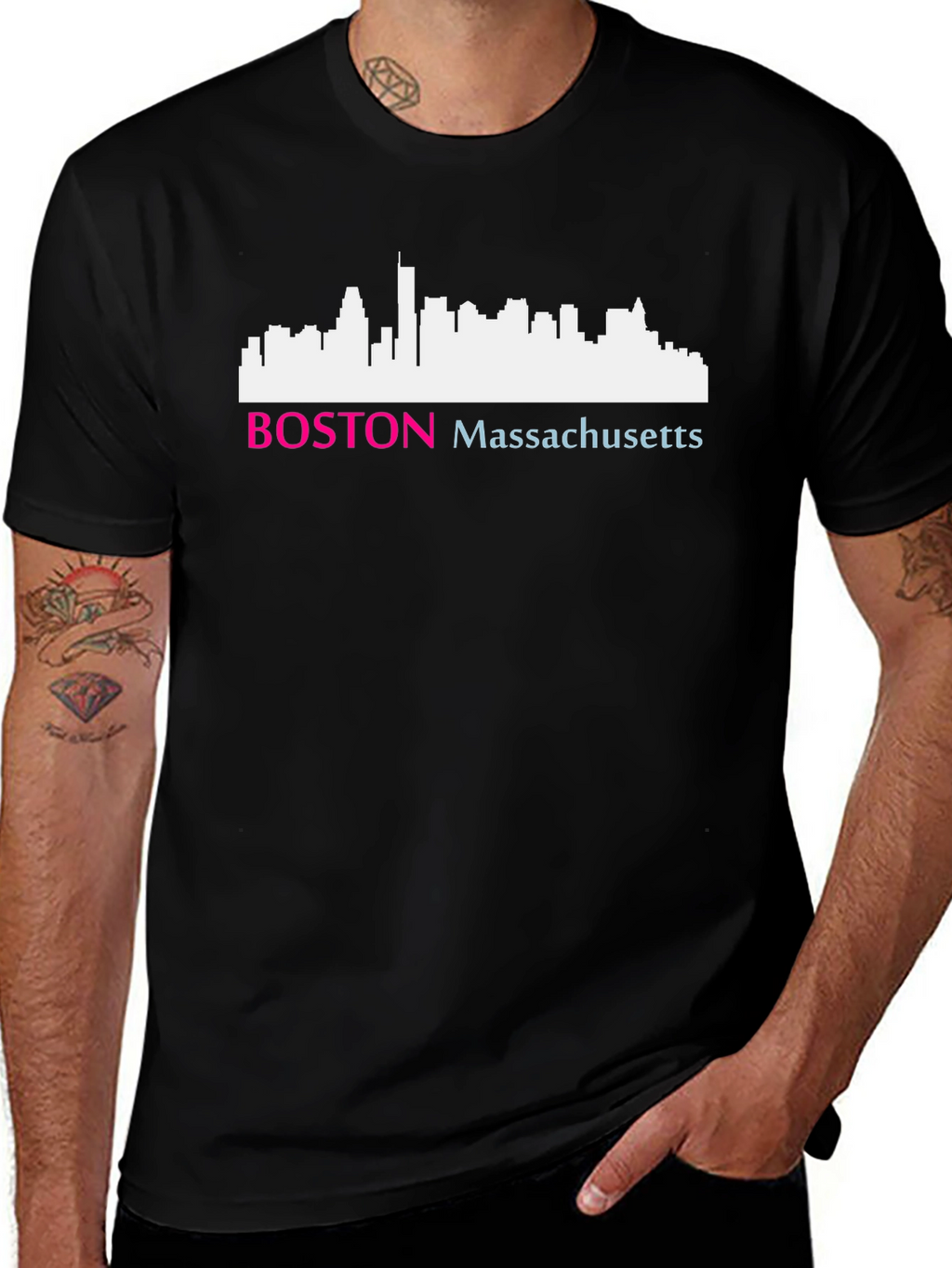 Boston Massachusetts Skyline T-Shirt