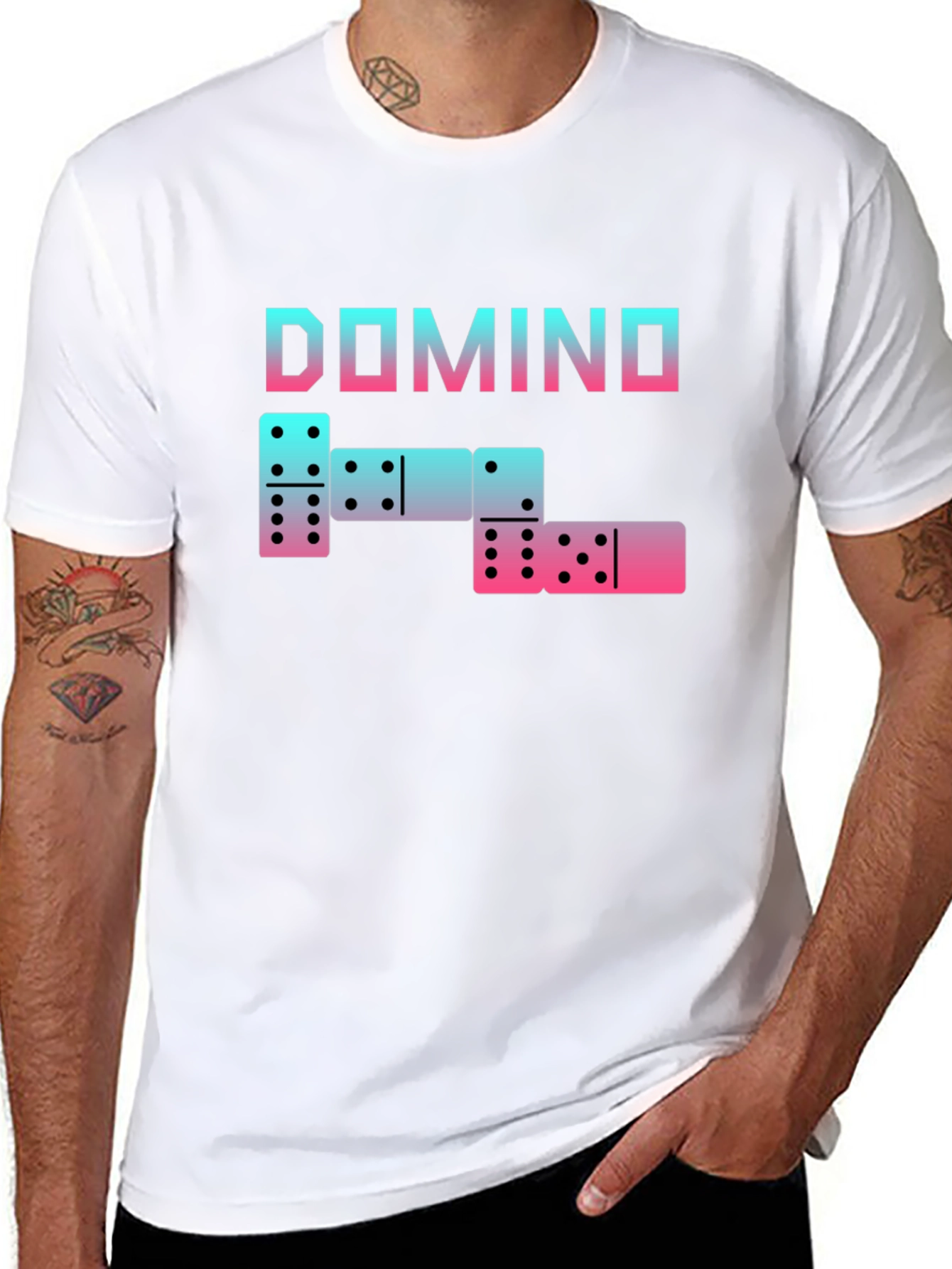 Domino Graphic Tee - Fun & Stylish Cotton T-Shirt
