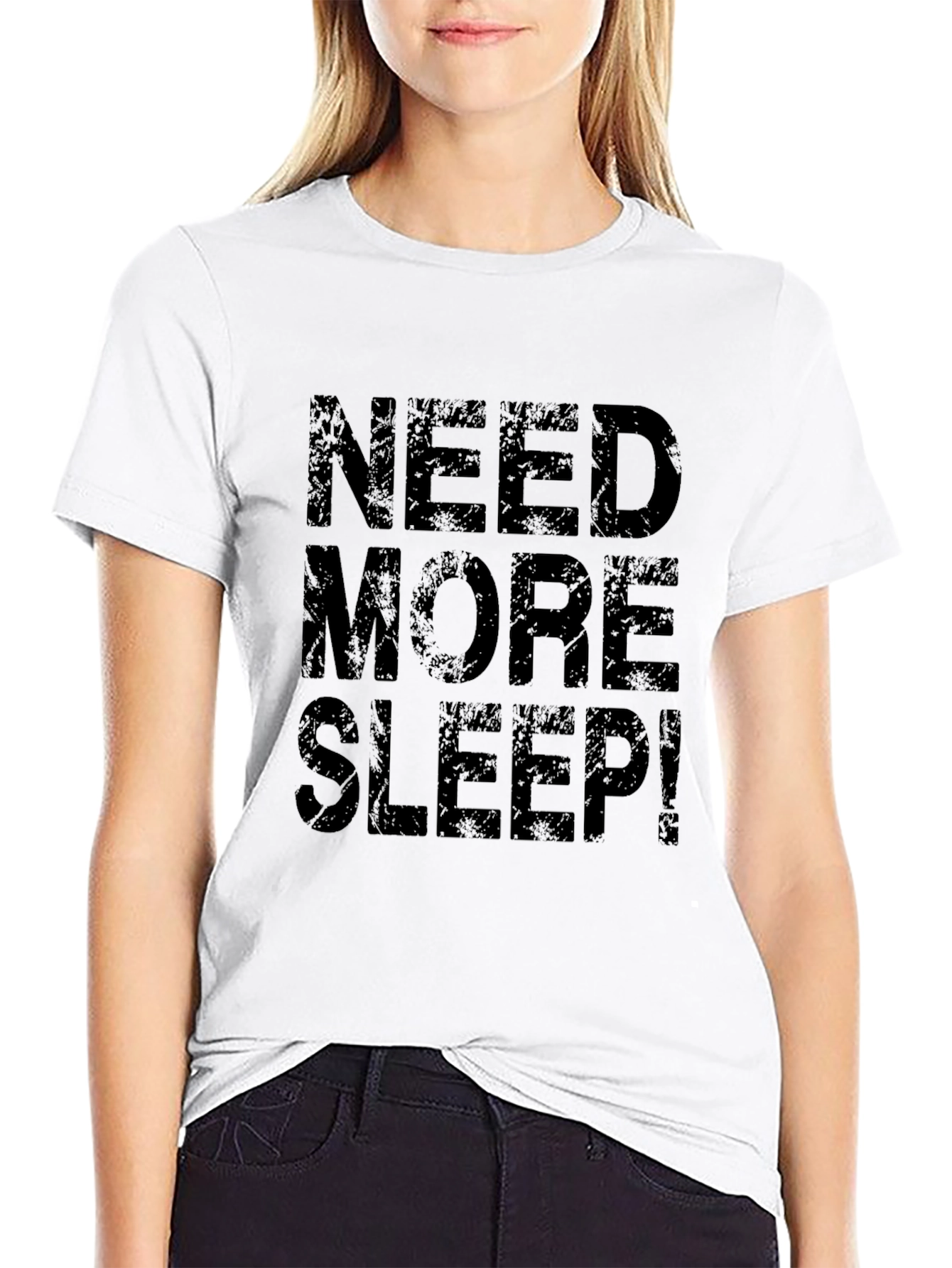 Need More Sleep Black Graphic Tee