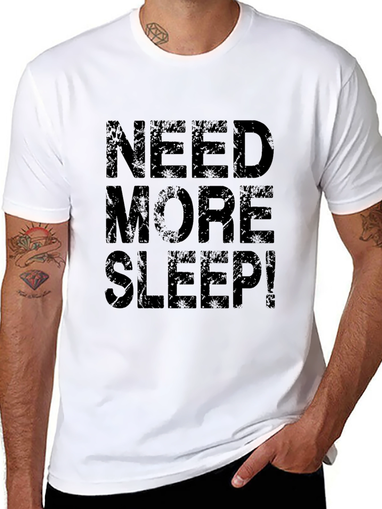 Need More Sleep Black Graphic Tee