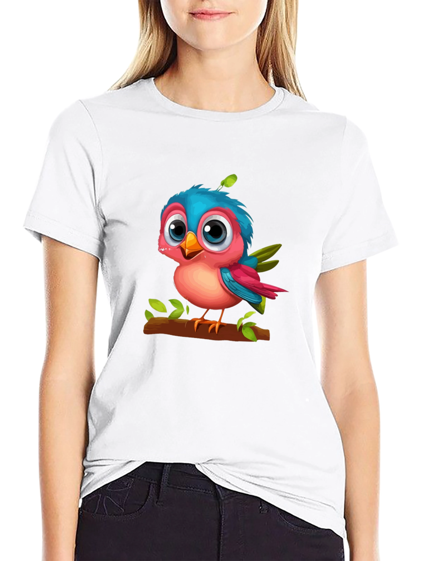 Cute Cartoon Bird T-Shirt - Unisex Graphic Tee