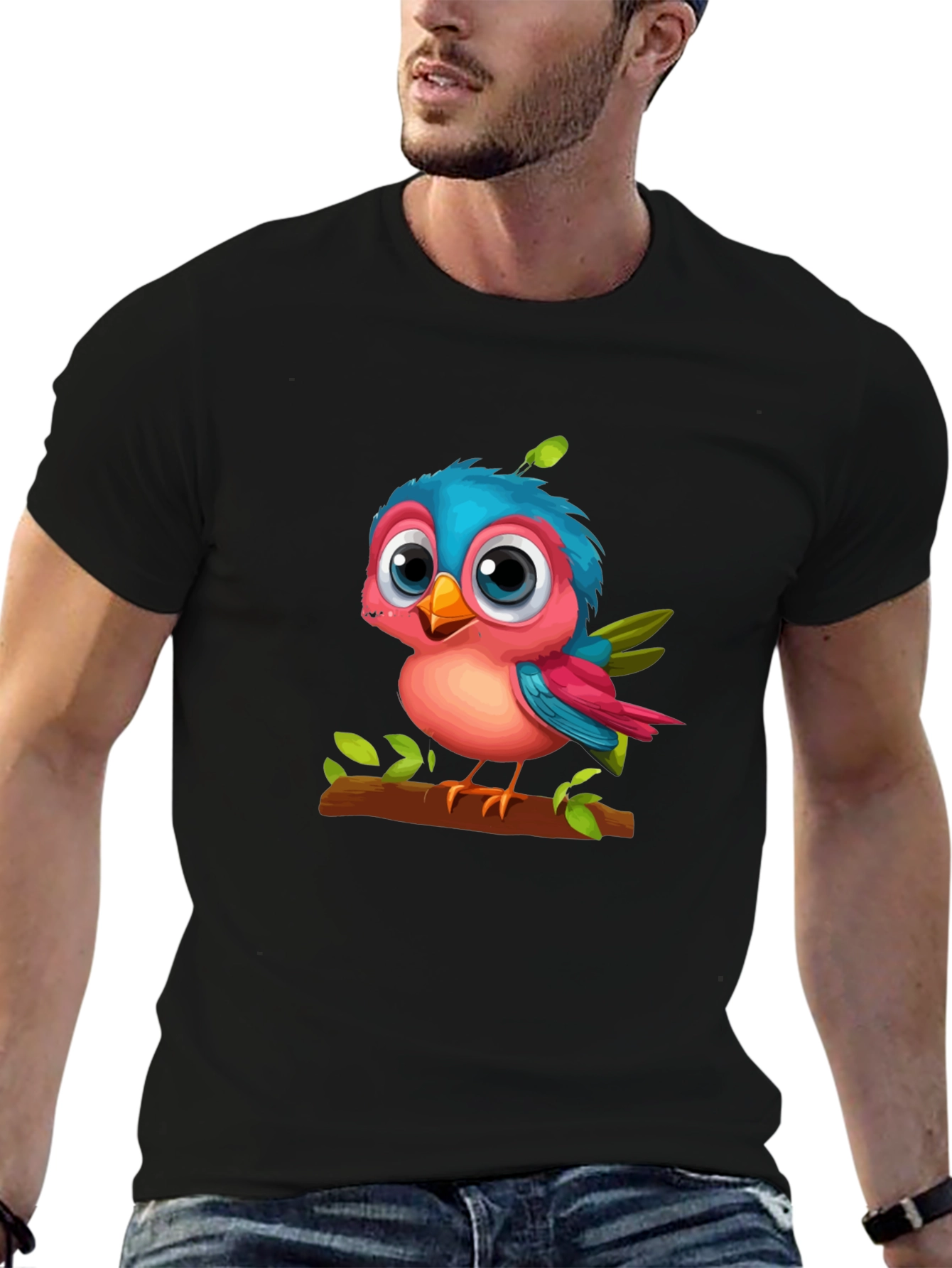 Cute Cartoon Bird T-Shirt - Unisex Graphic Tee