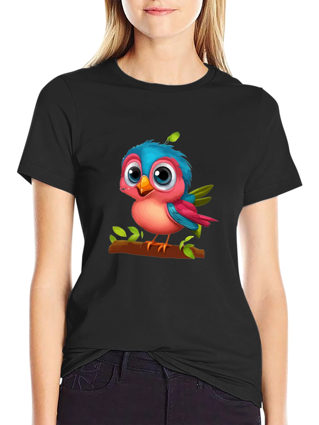 Cute Cartoon Bird T-Shirt - Unisex Graphic Tee