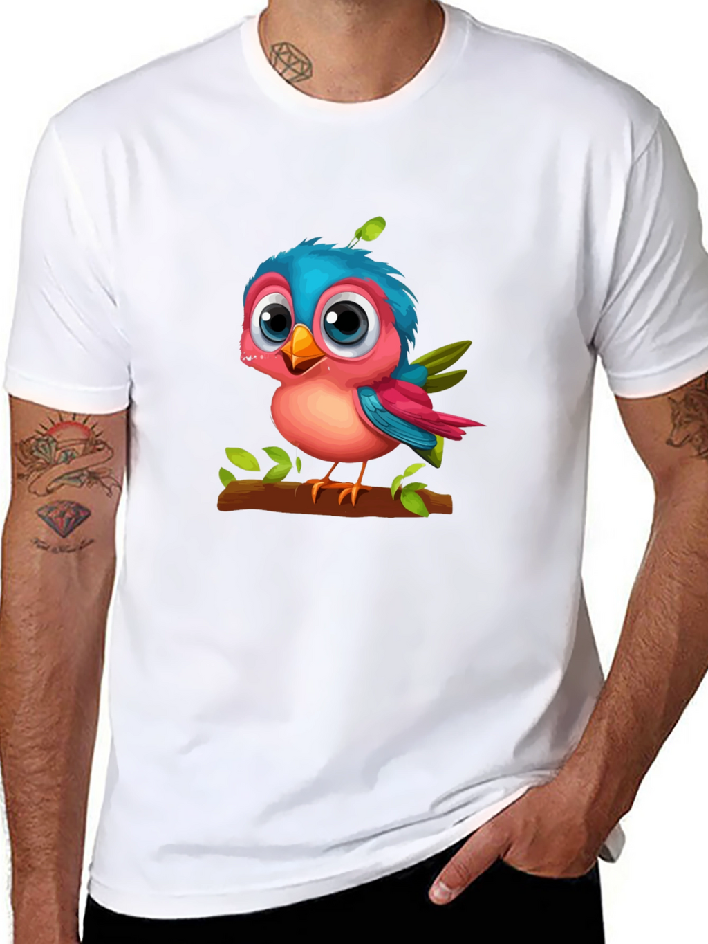 Cute Cartoon Bird T-Shirt - Unisex Graphic Tee