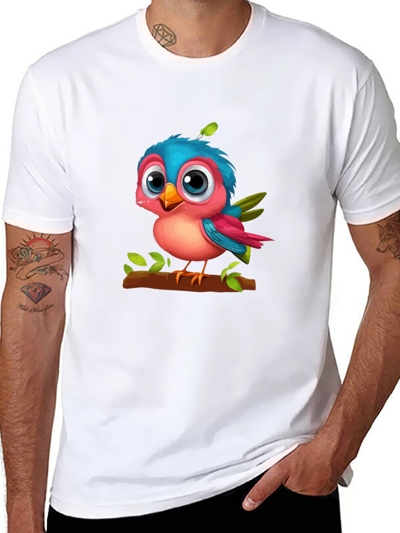 Cute Cartoon Bird T-Shirt - Unisex Graphic Tee
