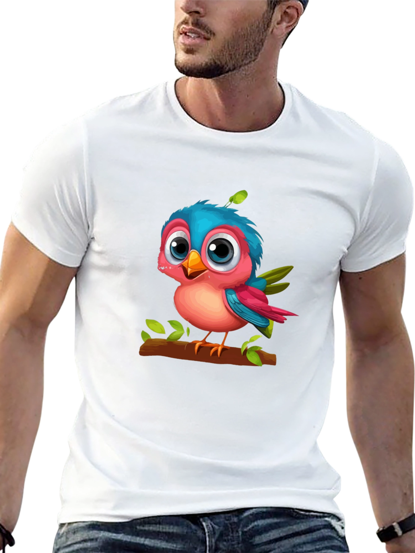 Cute Cartoon Bird T-Shirt - Unisex Graphic Tee