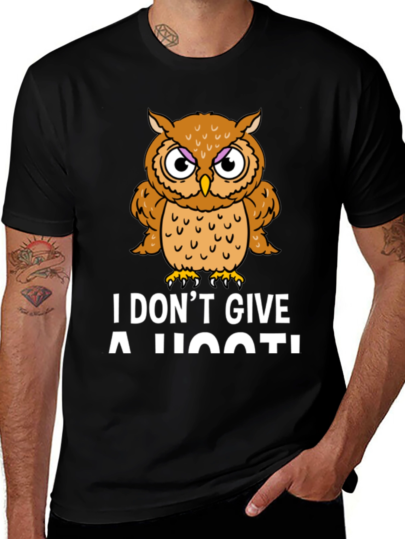 I Dont Give a Hoot! Owl Graphic Tee