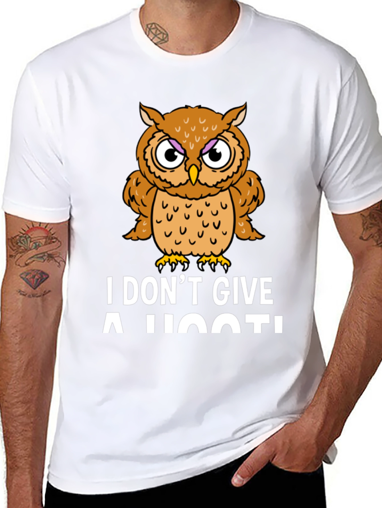I Dont Give a Hoot! Owl Graphic Tee