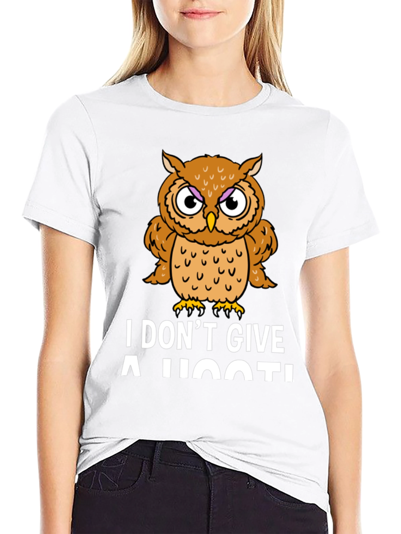 I Dont Give a Hoot! Owl Graphic Tee