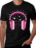 Heartbeat Headphones Graphic Tee