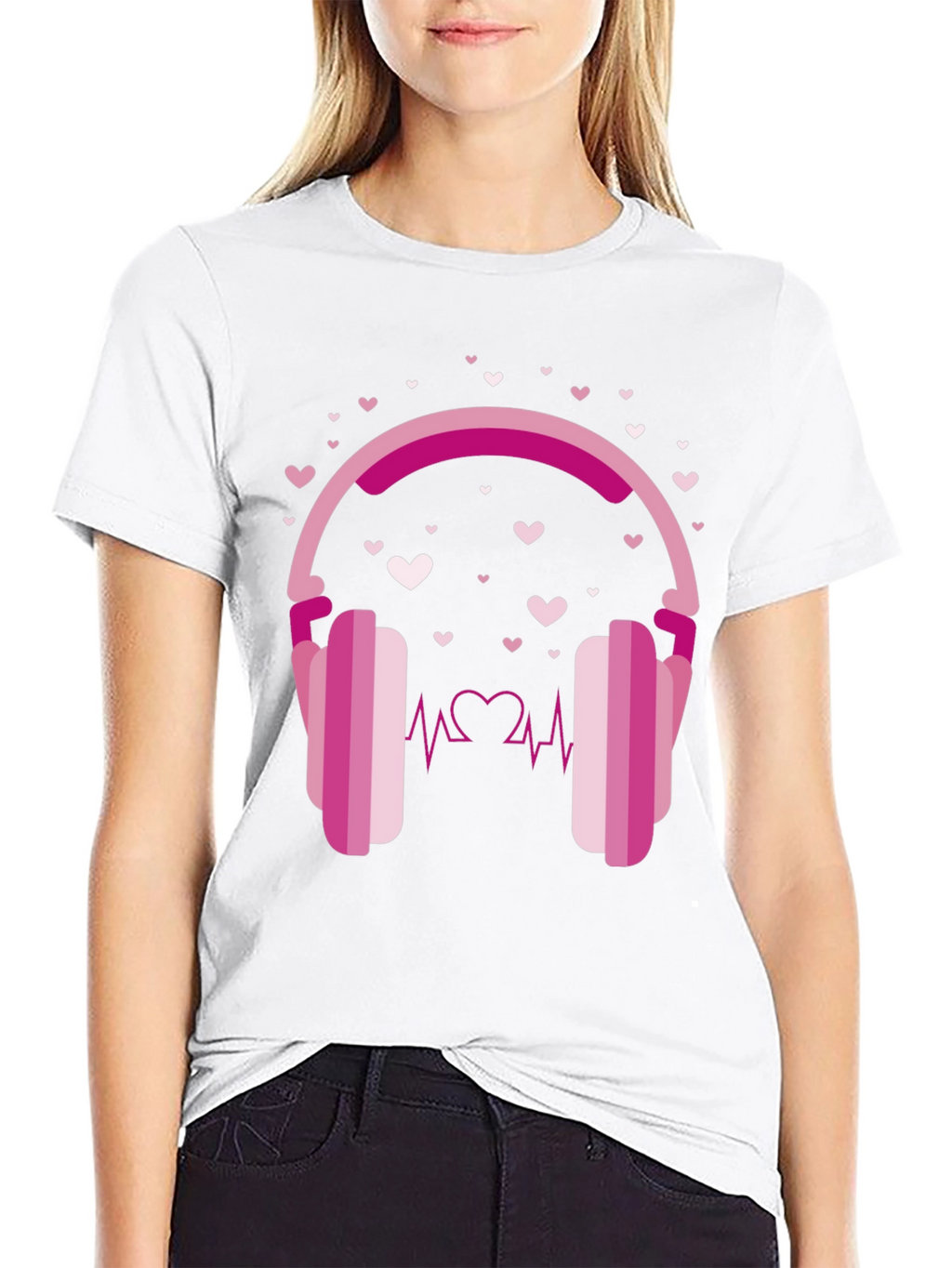 Heartbeat Headphones Graphic Tee