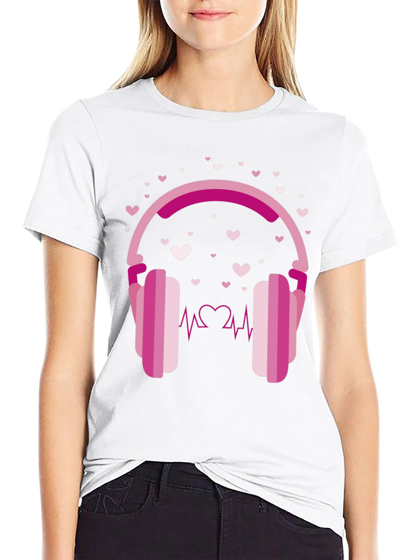 Heartbeat Headphones Graphic Tee