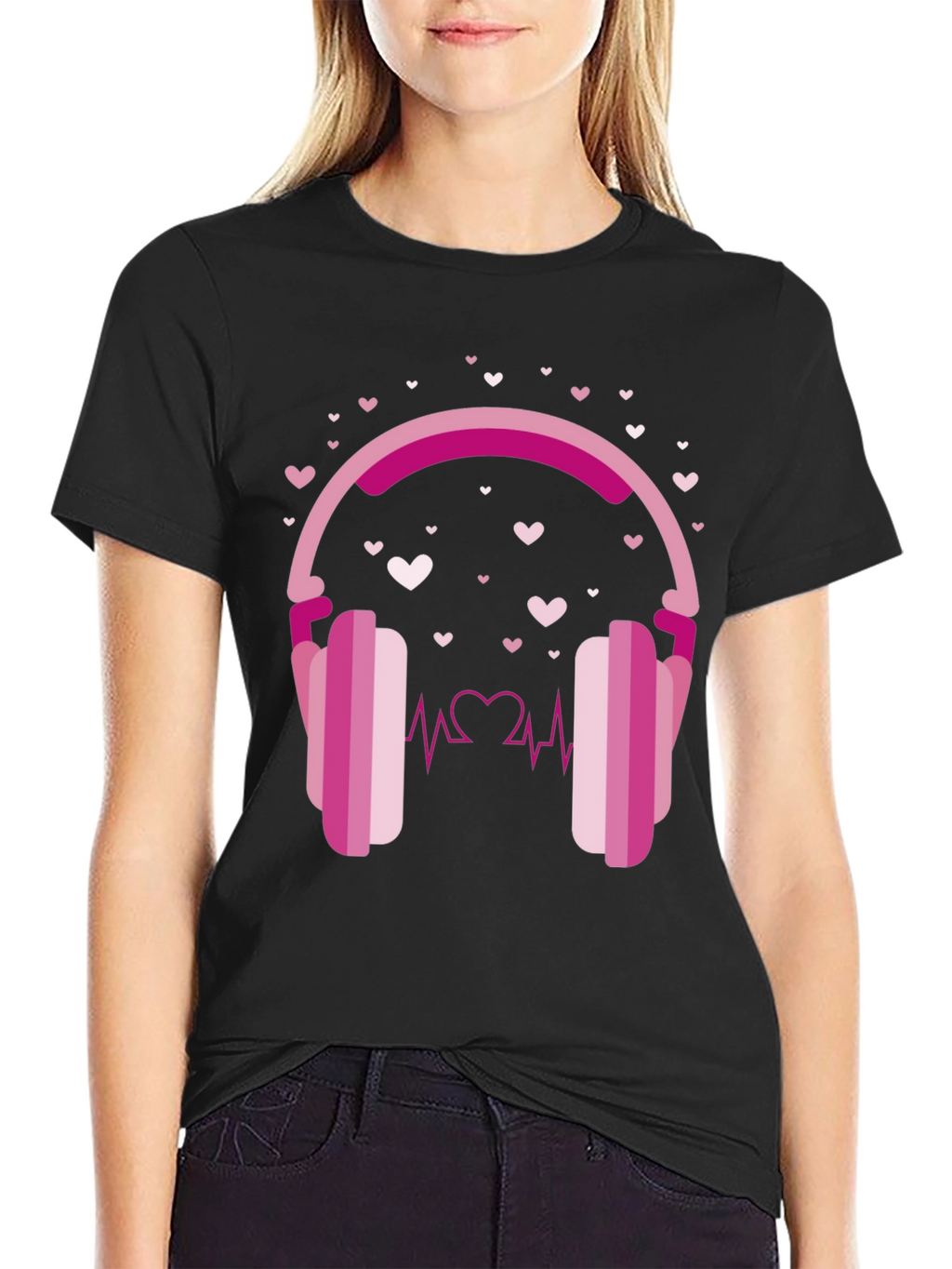 Heartbeat Headphones Graphic Tee