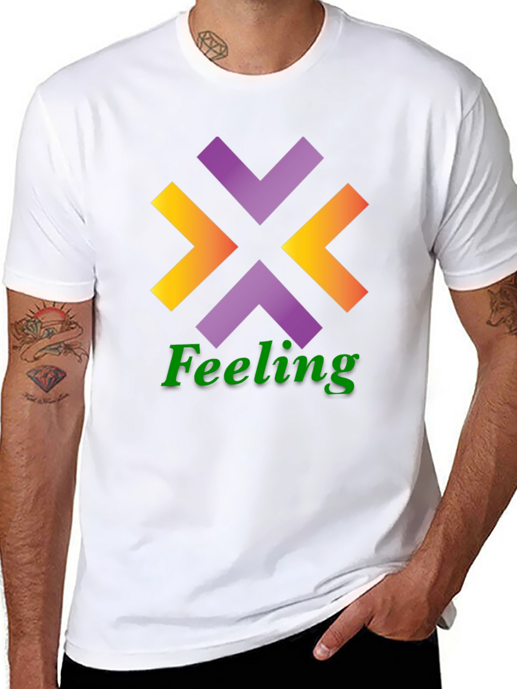 Abstract Symbol Mens Black T-Shirt