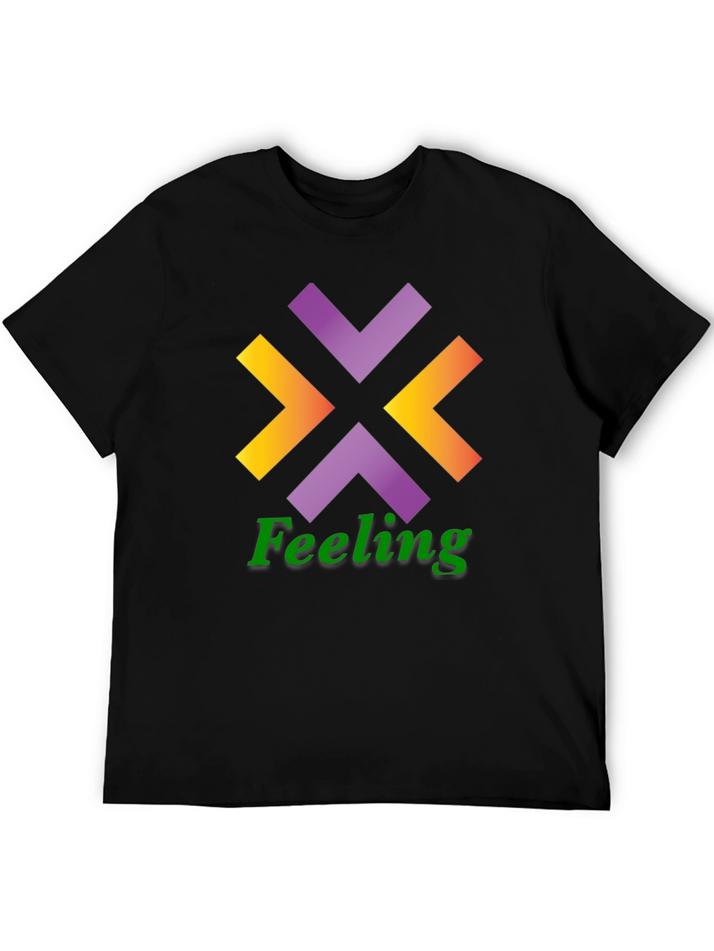Abstract Symbol Mens Black T-Shirt