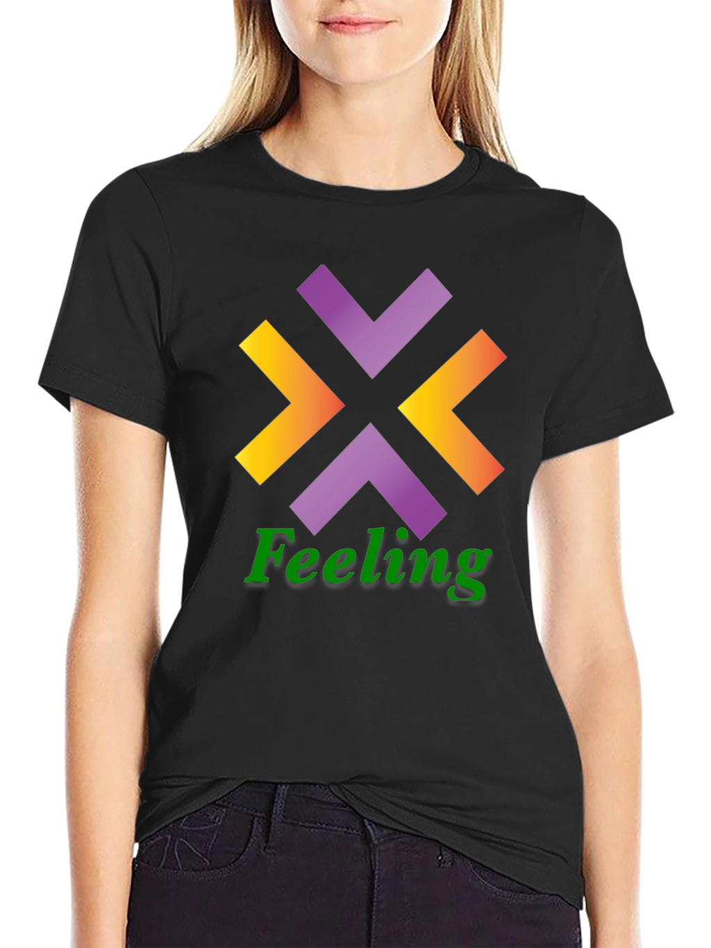 Abstract Symbol Mens Black T-Shirt