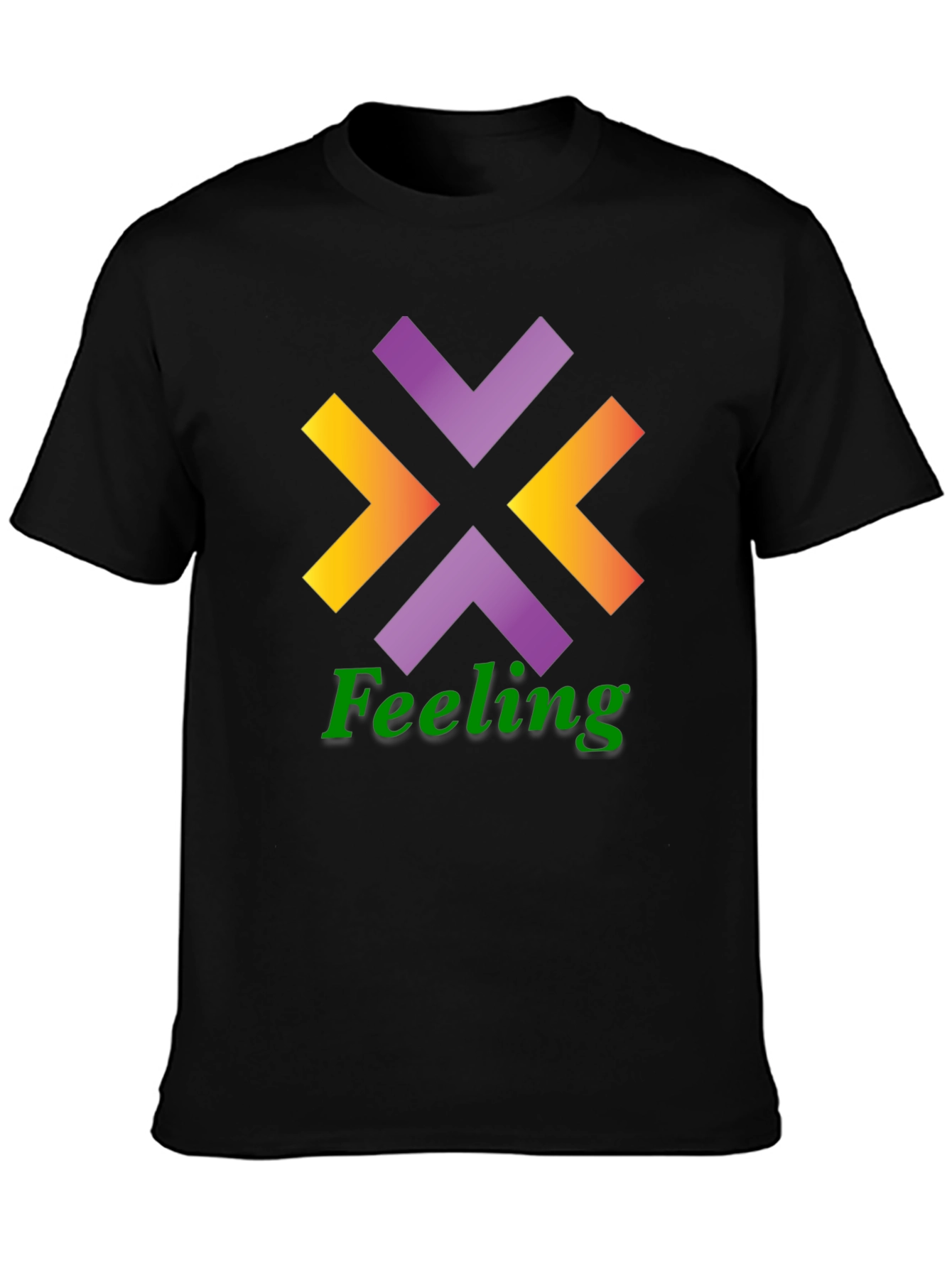 Abstract Symbol Mens Black T-Shirt