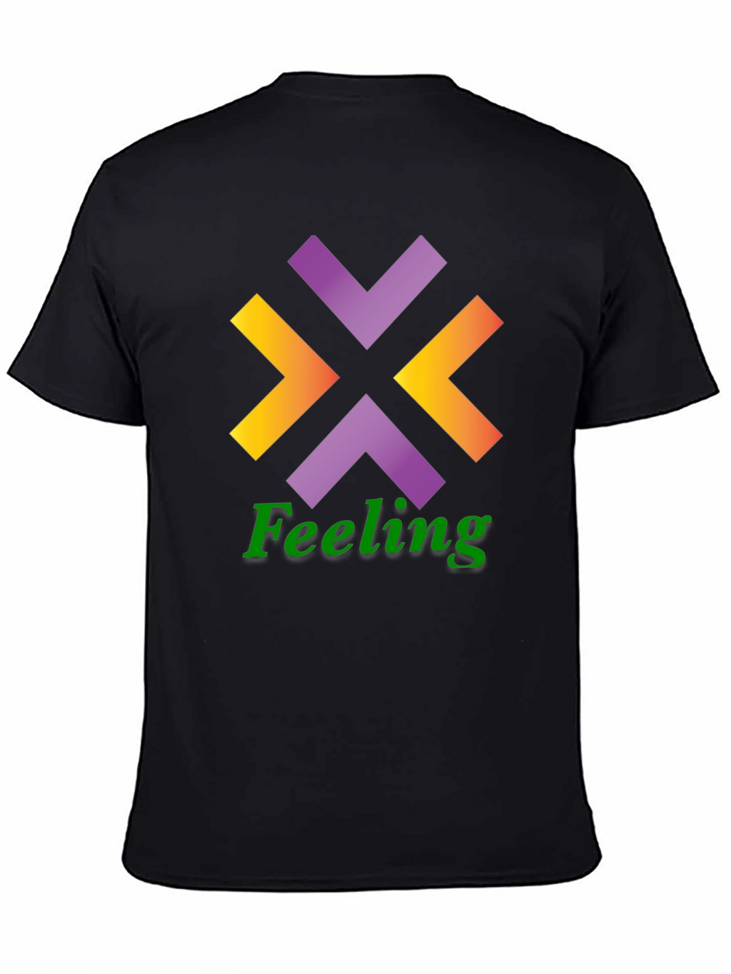 Abstract Symbol Mens Black T-Shirt